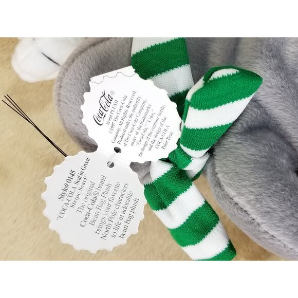 Coca Cola Polar Bear Seal Bean Bag Plush 1997 1998 Christmas 8" New Vintage x3 - Picture 14 of 16